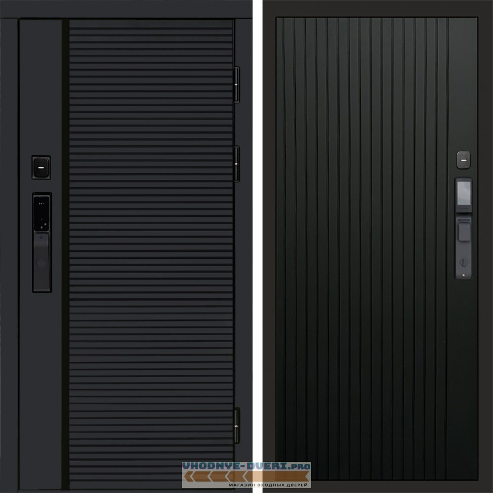 Termo Door  Smart (Смарт) Black Line Flat Черный кварц
